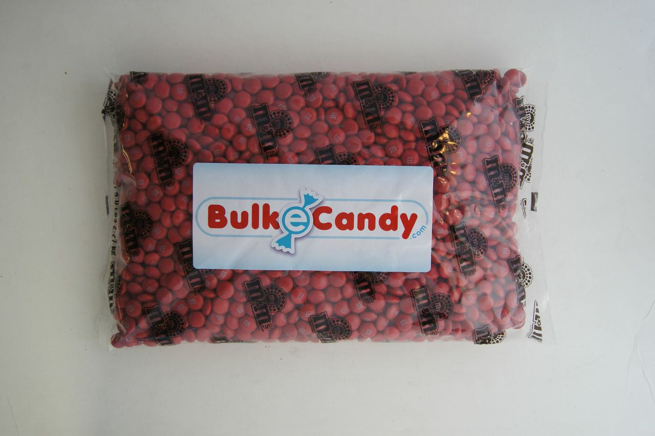 M&Ms Milk Chocolate Bulk Red Candy- 5Lbs Of Bulk Resealable Bag Of